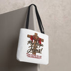 Christian Cross Tote Bag — "My Hope is in Jesus" Inspirational Canvas Tote