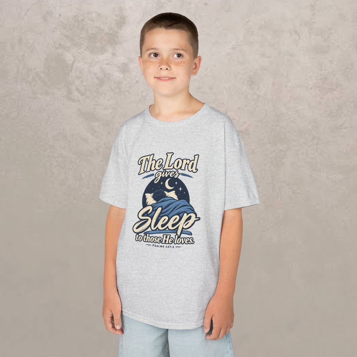 Kids — “The Lord Gives Sleep to Those He Loves” Christian Sleepwear Tee