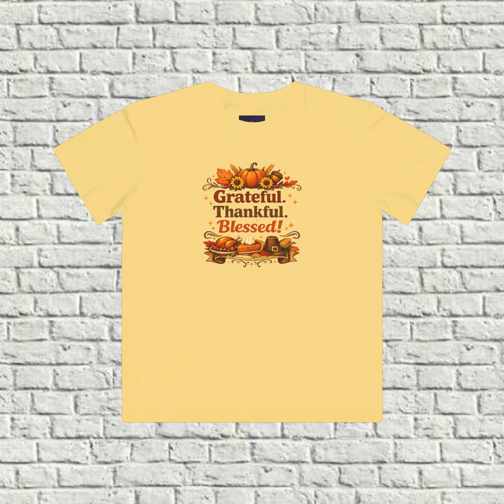 Kids - 'Grateful, Thankful, Blessed' Thanksgiving Tee