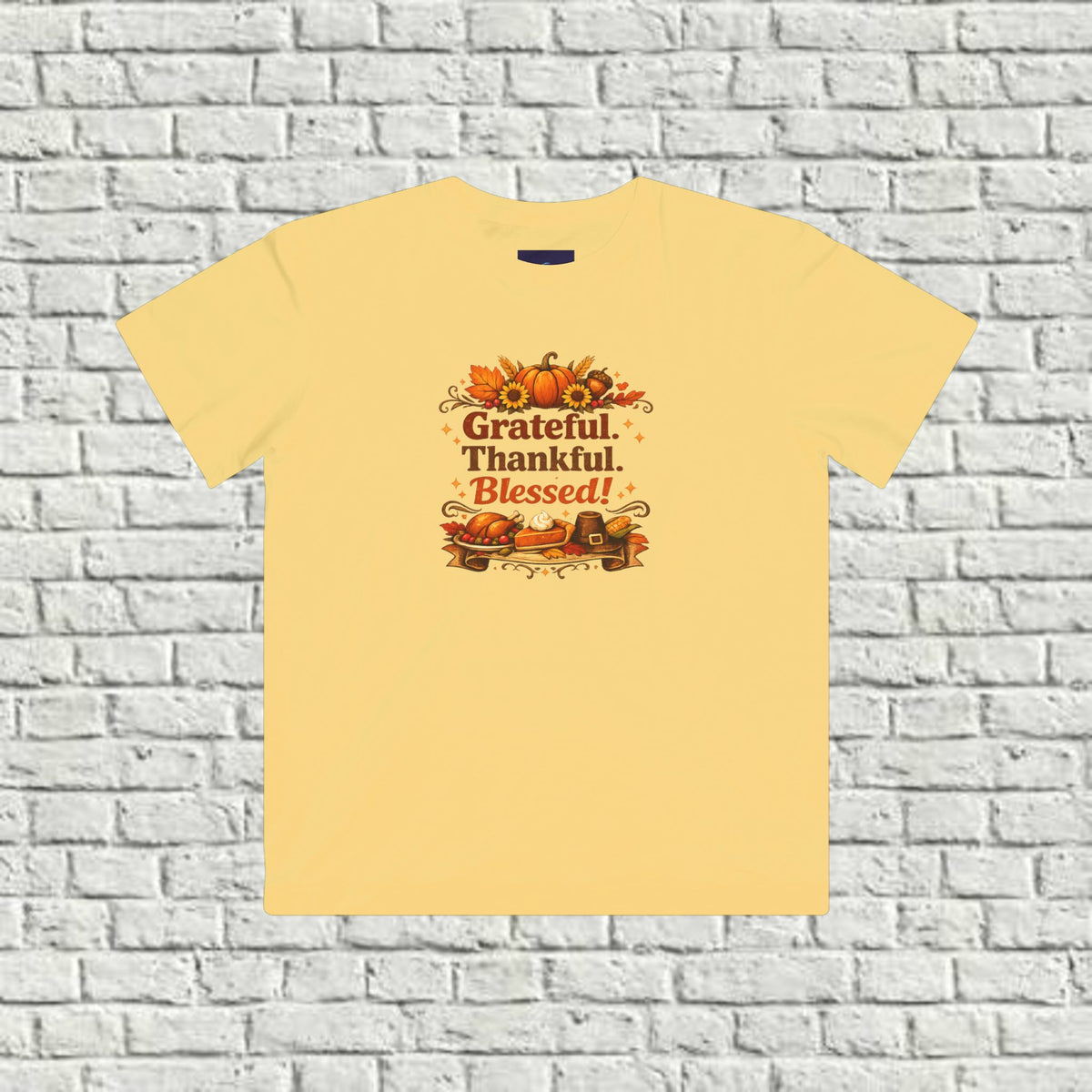 Kids - 'Grateful, Thankful, Blessed' Thanksgiving Tee