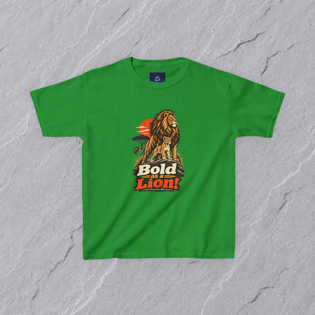 Kids  - Bold as a Lion Graphic Tee - Proverbs 28:1