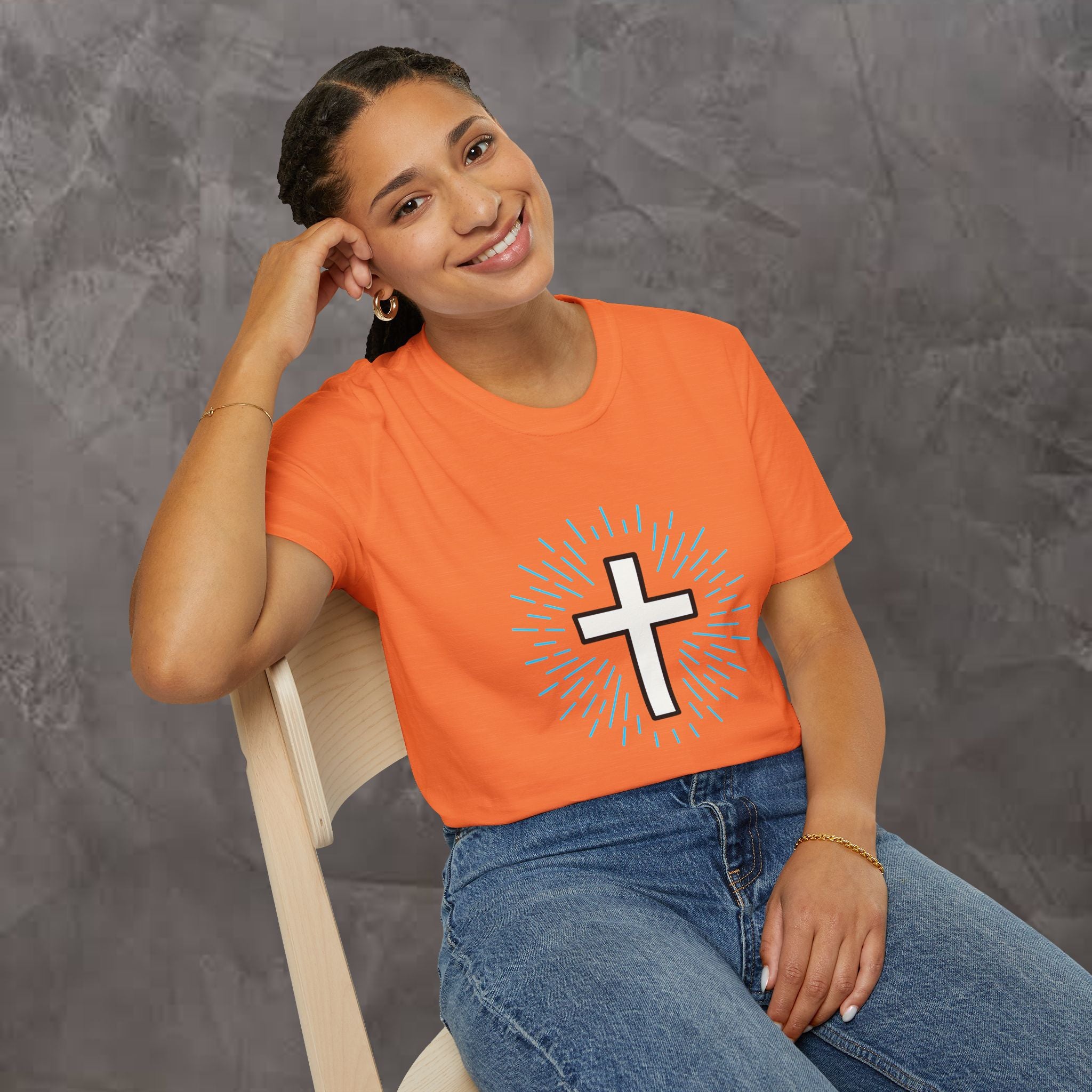 Glowing Cross Emblem T-Shirt