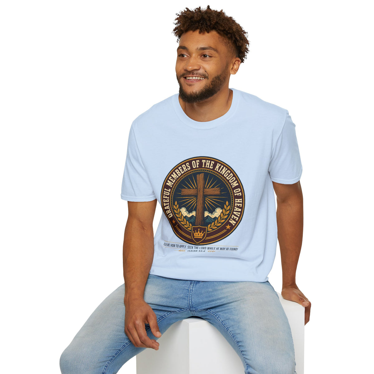 Kingdom of Heaven Christian T-Shirt — "Grateful Members of the Kingdom of Heaven" Faith Tee
