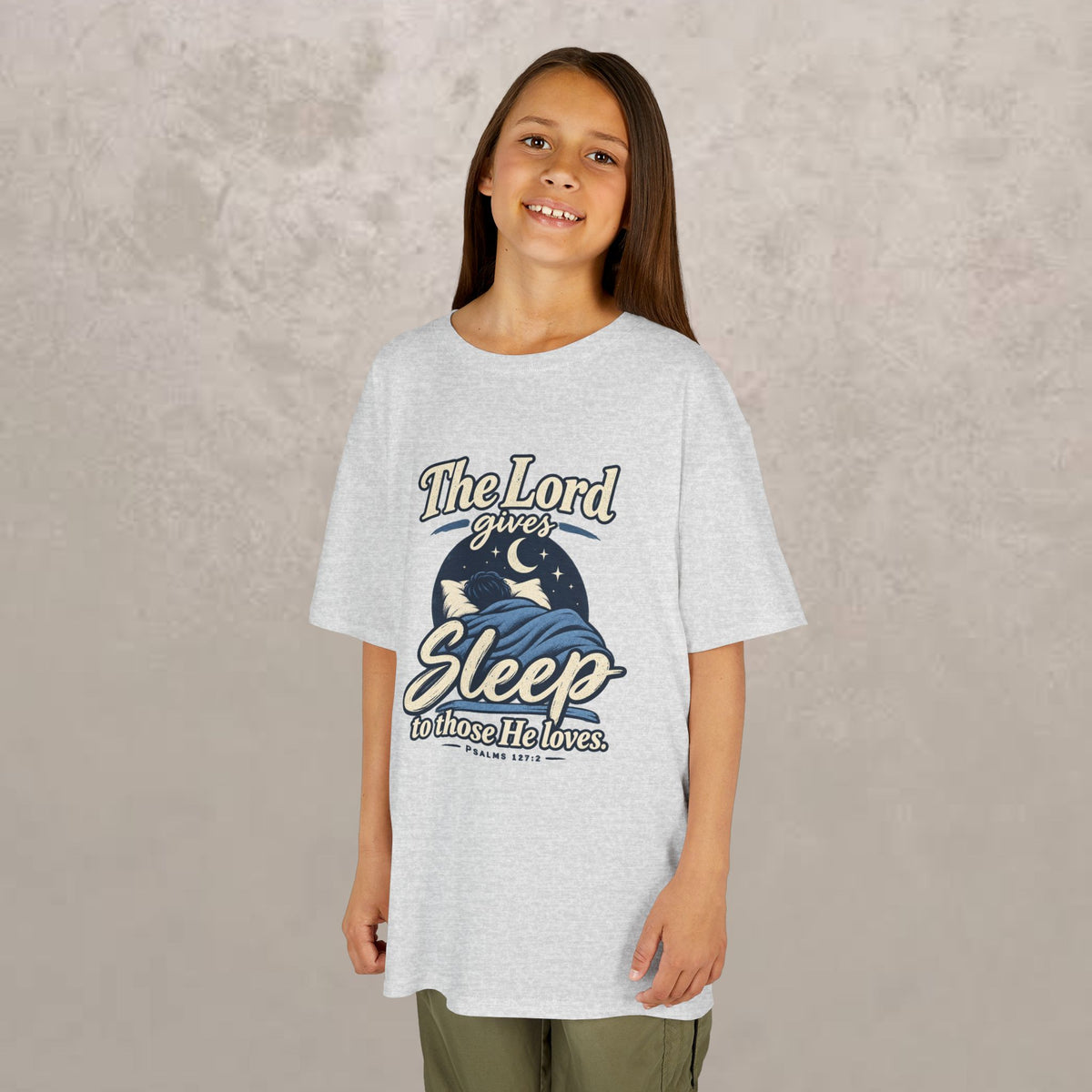 Kids — “The Lord Gives Sleep to Those He Loves” Christian Sleepwear Tee