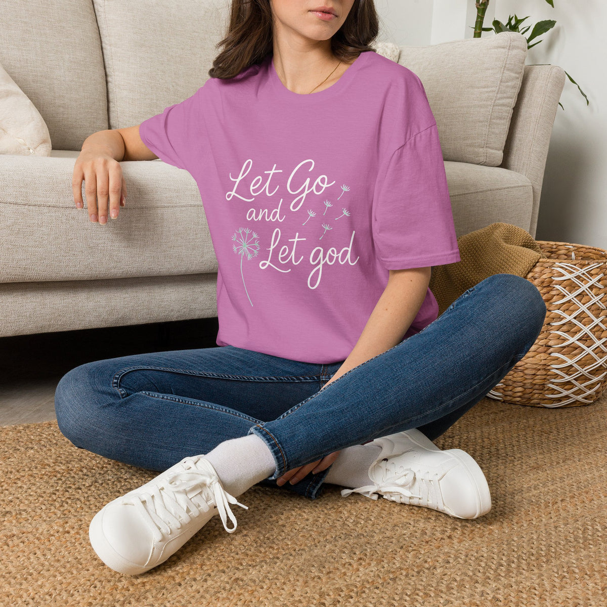 Let Go and Let God T-Shirt - Inspirational Christian Faith Tee
