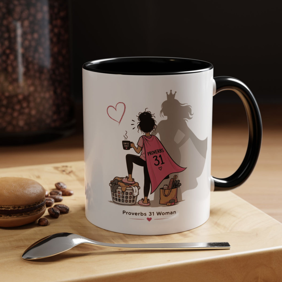 Proverbs 31 Woman Coffee Mug – Inspirational Accent Mug and Gift - Brunette (11/15oz)