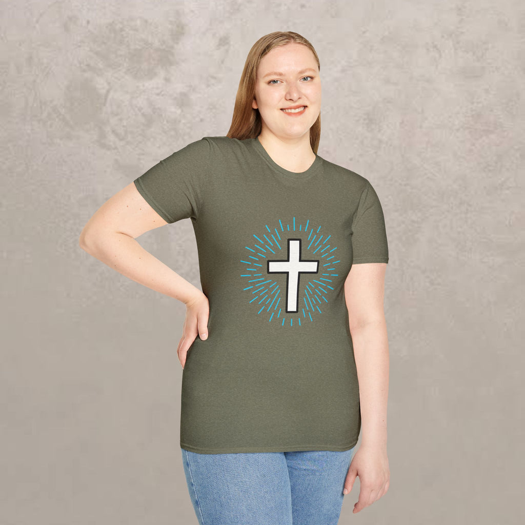 Glowing Cross Emblem T-Shirt