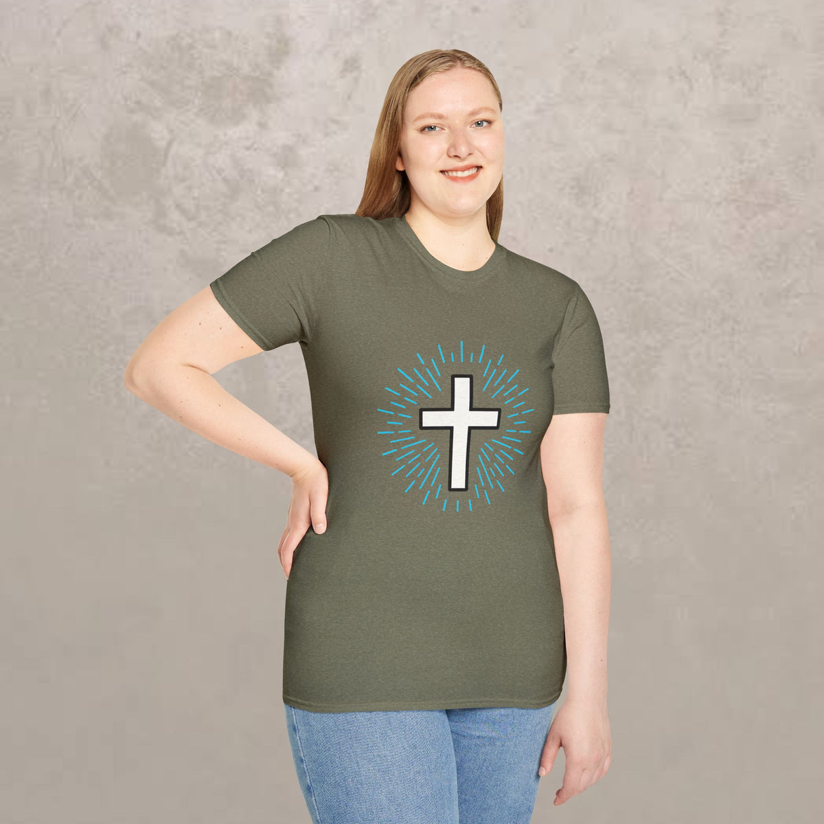 Glowing Cross Emblem T-Shirt