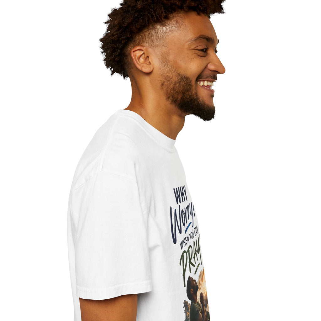 Why Worry - Pray - Men's Tee — Black Man