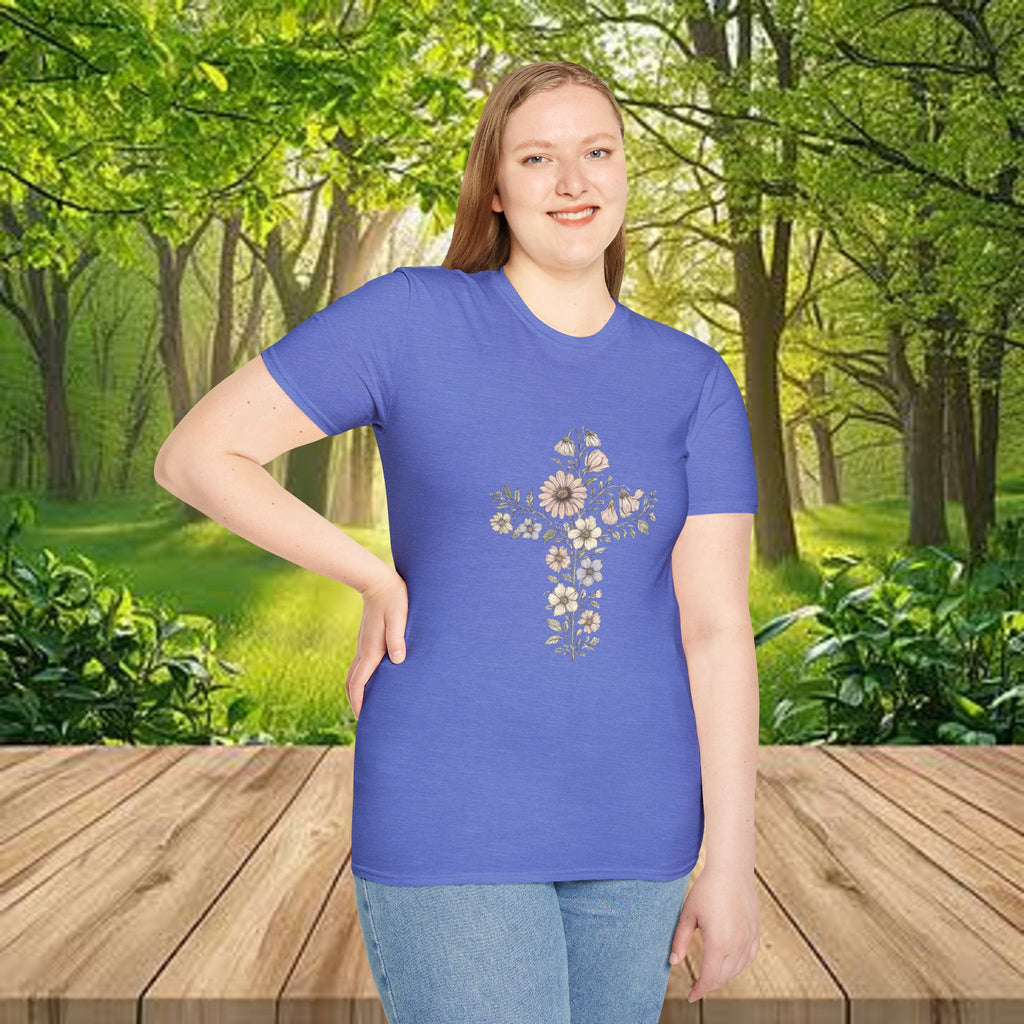 Floral Cross Bouquet Women's Tee