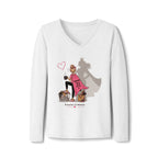 Proverbs 31 Woman V-Neck Long Sleeve Tee - Blonde