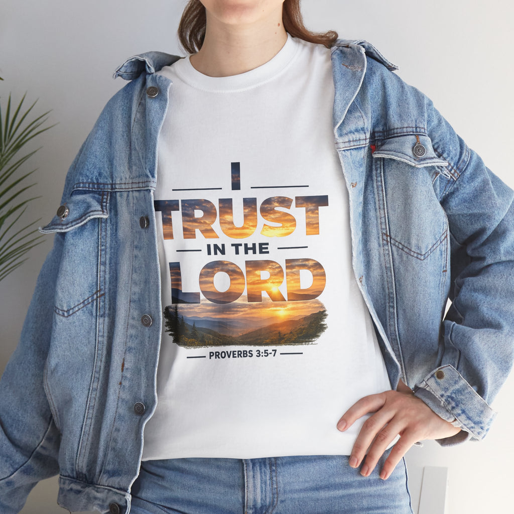 I Trust In The Lord - Mountains T‑Shirt — Proverbs 3:5 Christian Tee