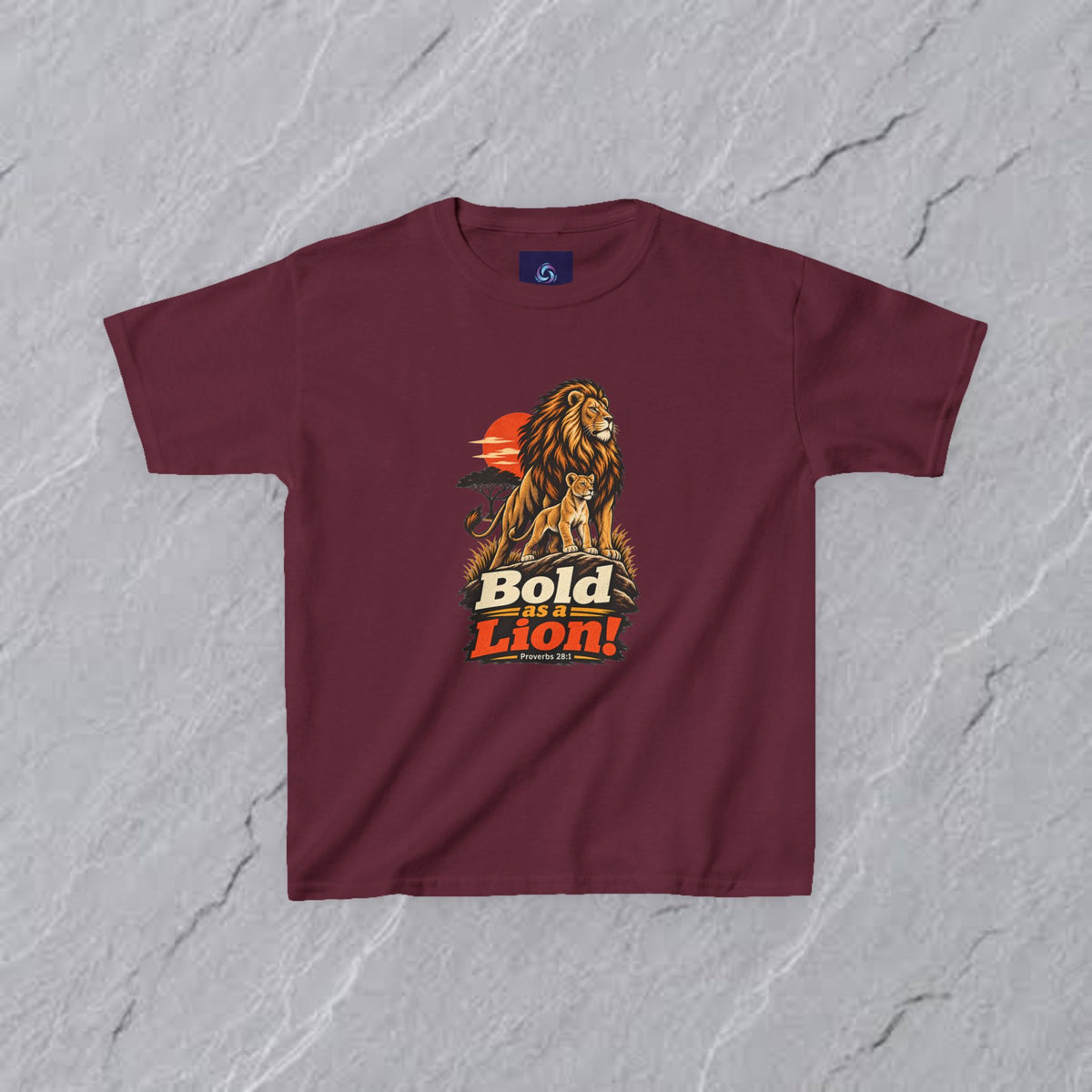 Kids  - Bold as a Lion Graphic Tee - Proverbs 28:1
