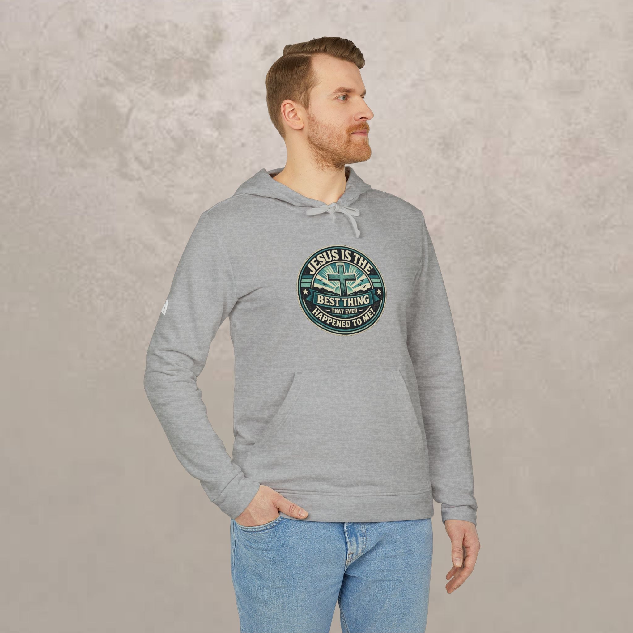 Adidas Hoodie — 'Jesus Is The Best Thing' Graphic Pullover