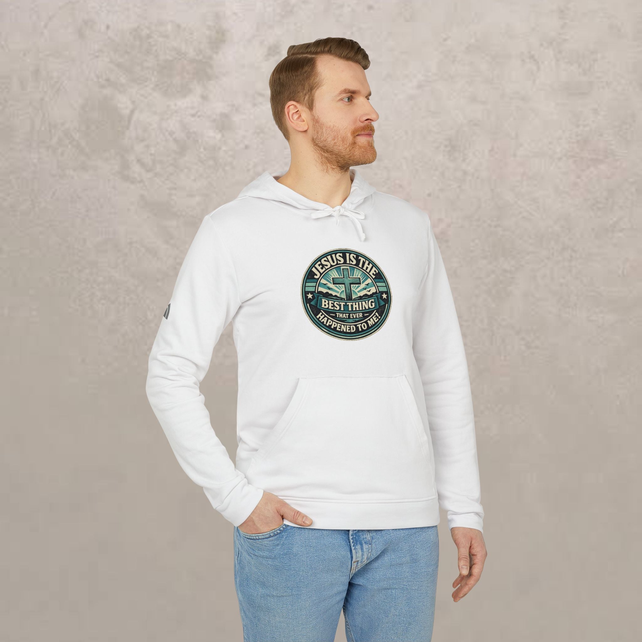 Adidas Hoodie — 'Jesus Is The Best Thing' Graphic Pullover