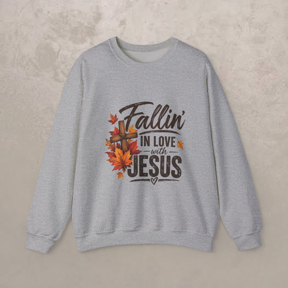 Fallin' In Love With Jesus - Crewneck Sweatshirt — Autumn Pullover