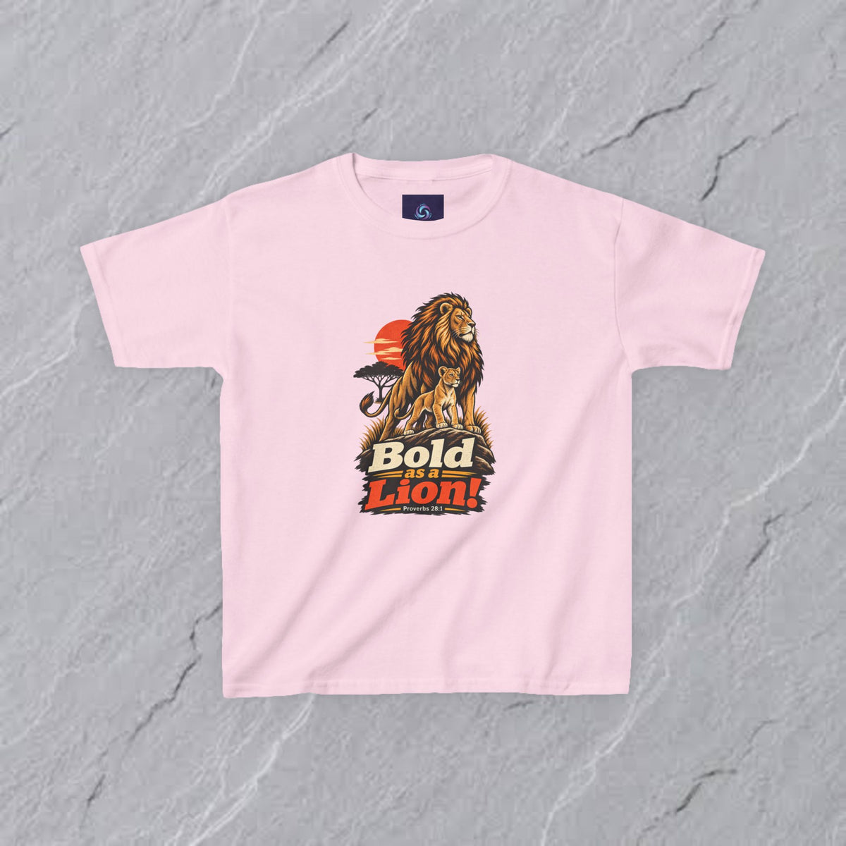 Kids  - Bold as a Lion Graphic Tee - Proverbs 28:1