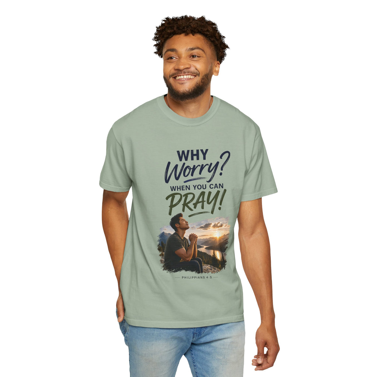 Why Worry - Pray - Men's Tee — Asian Man
