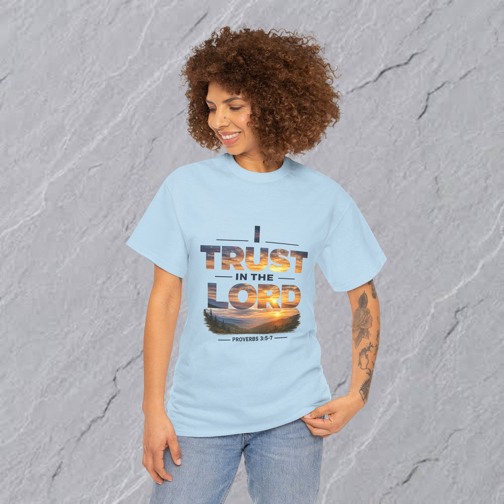 I Trust In The Lord - Mountains T‑Shirt — Proverbs 3:5 Christian Tee
