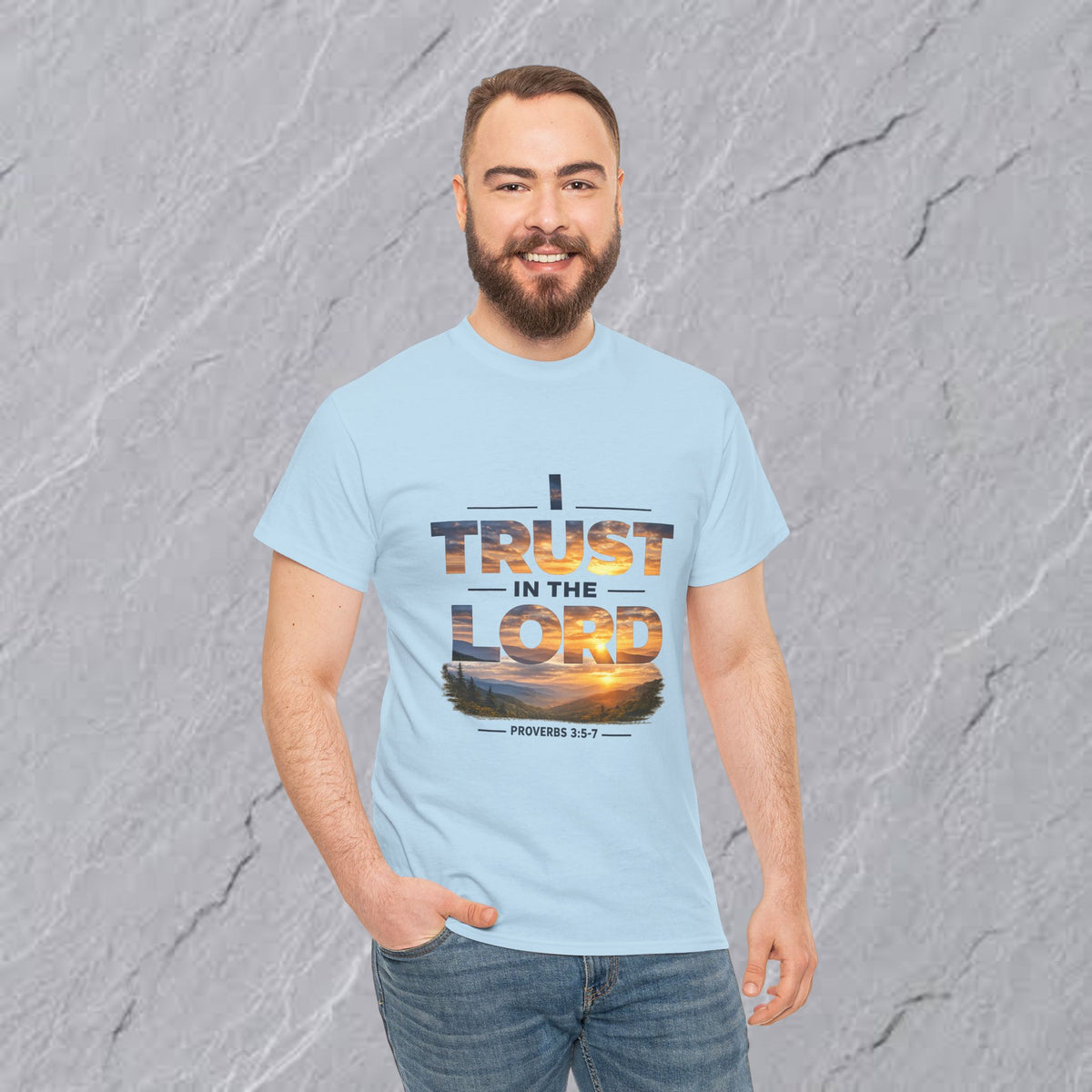 I Trust In The Lord - Mountains T‑Shirt — Proverbs 3:5 Christian Tee