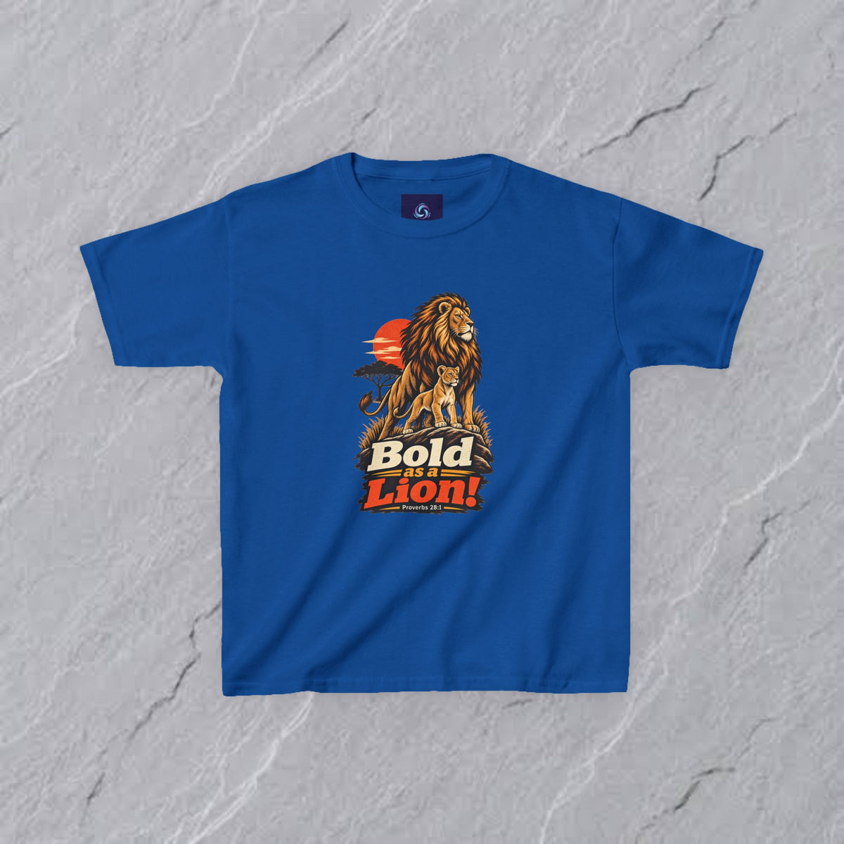 Kids  - Bold as a Lion Graphic Tee - Proverbs 28:1