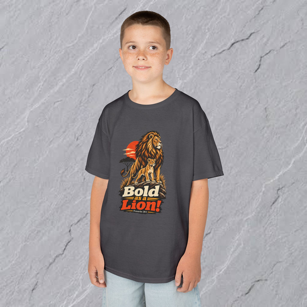 Kids  - Bold as a Lion Graphic Tee - Proverbs 28:1