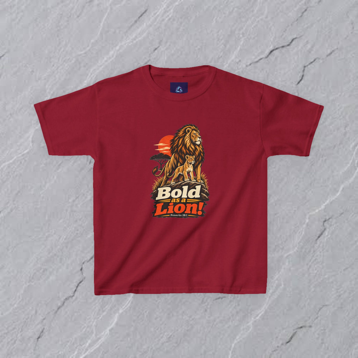 Kids  - Bold as a Lion Graphic Tee - Proverbs 28:1