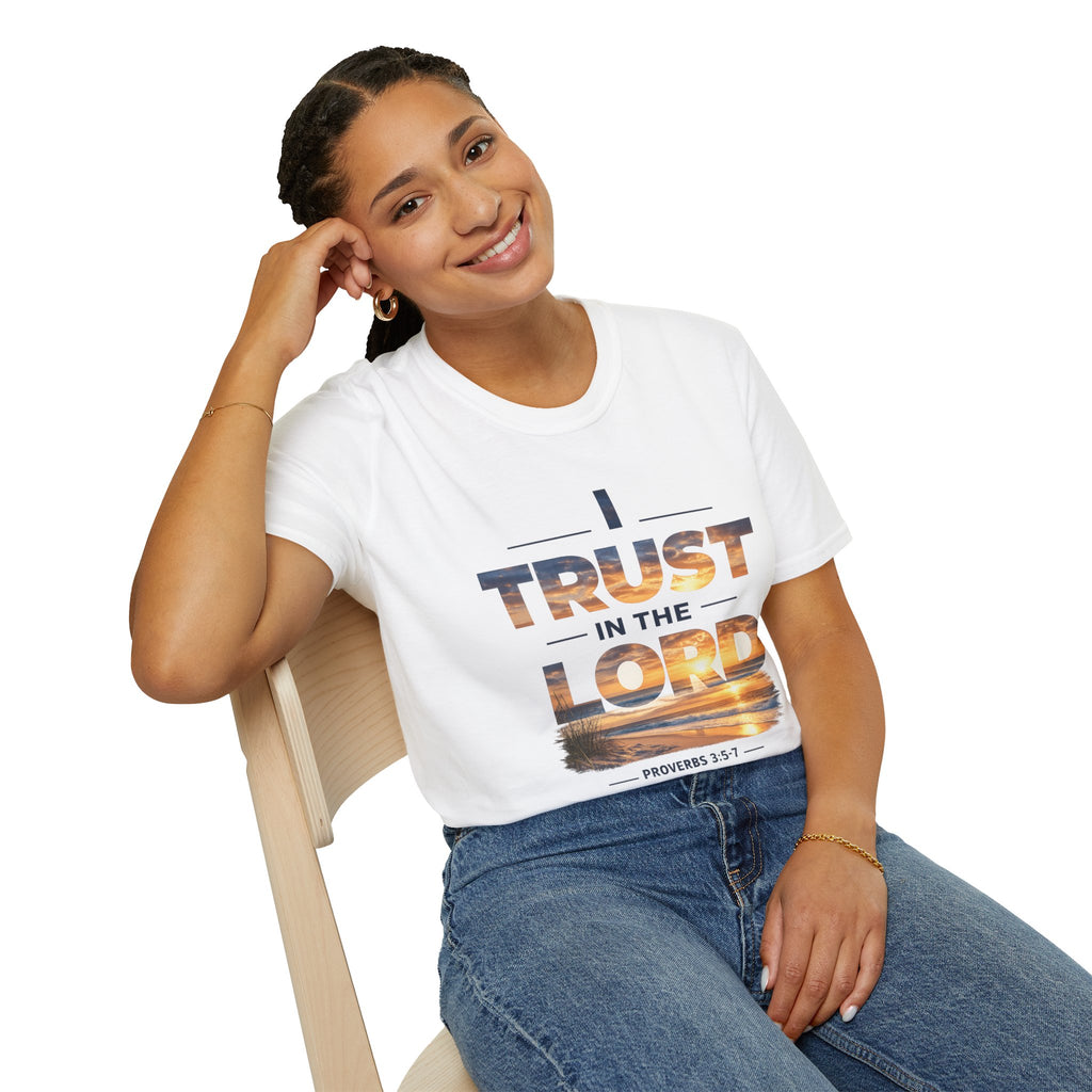 I Trust In The Lord - Ocean T‑Shirt — Proverbs 3:5 Christian Tee