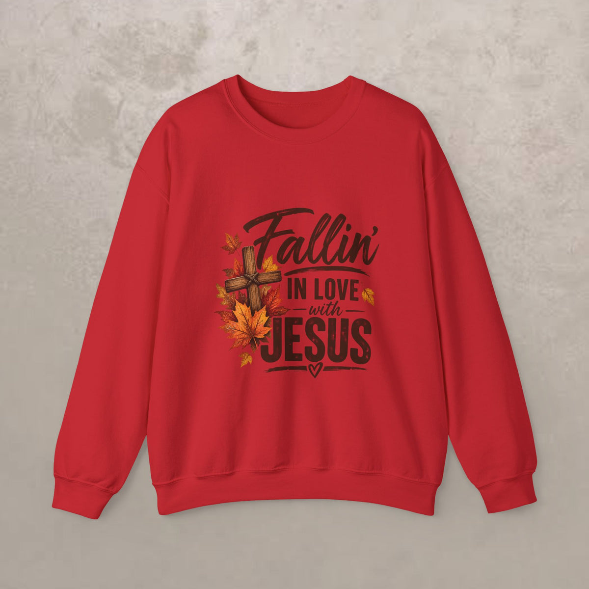 Fallin' In Love With Jesus - Crewneck Sweatshirt — Autumn Pullover