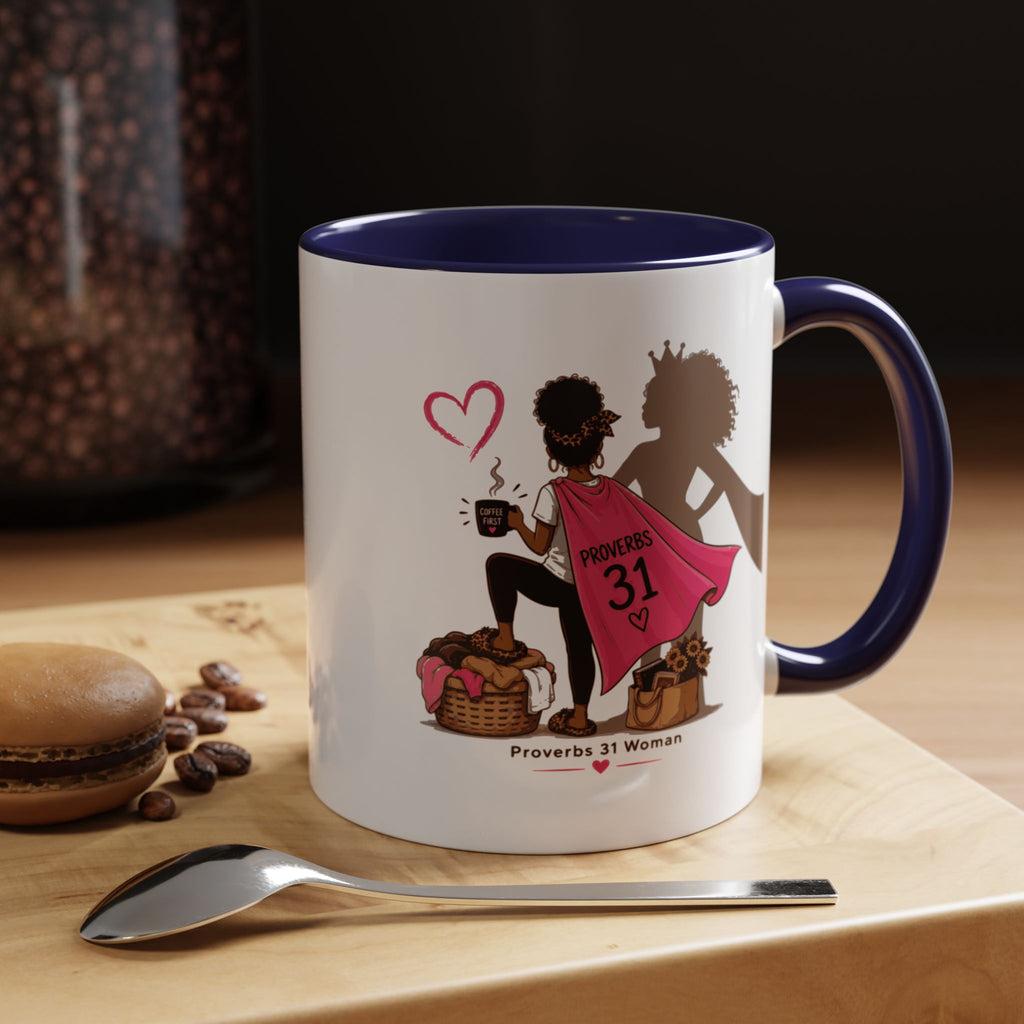 Proverbs 31 Woman Coffee Mug – Inspirational Accent Mug and Gift - Black (11/15oz)