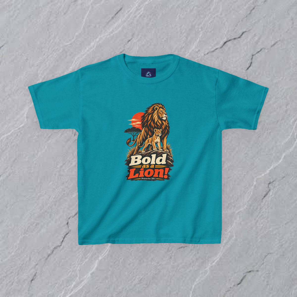 Kids  - Bold as a Lion Graphic Tee - Proverbs 28:1