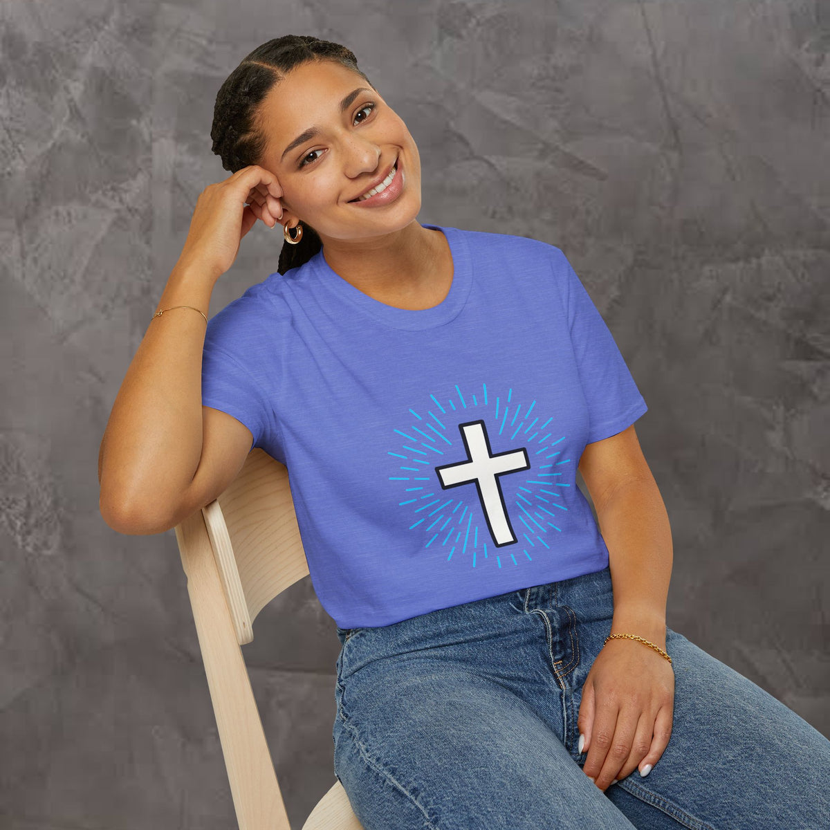 Glowing Cross Emblem T-Shirt