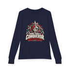 Youth  - More Than A Conqueror -  Christian Faith Shield Design Long Sleeve Tee