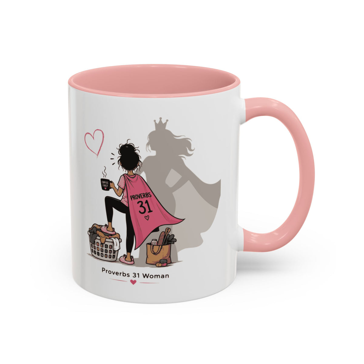 Proverbs 31 Woman Coffee Mug – Inspirational Accent Mug and Gift - Brunette (11/15oz)