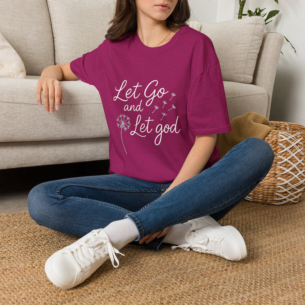 Let Go and Let God T-Shirt - Inspirational Christian Faith Tee
