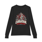 Youth  - More Than A Conqueror -  Christian Faith Shield Design Long Sleeve Tee