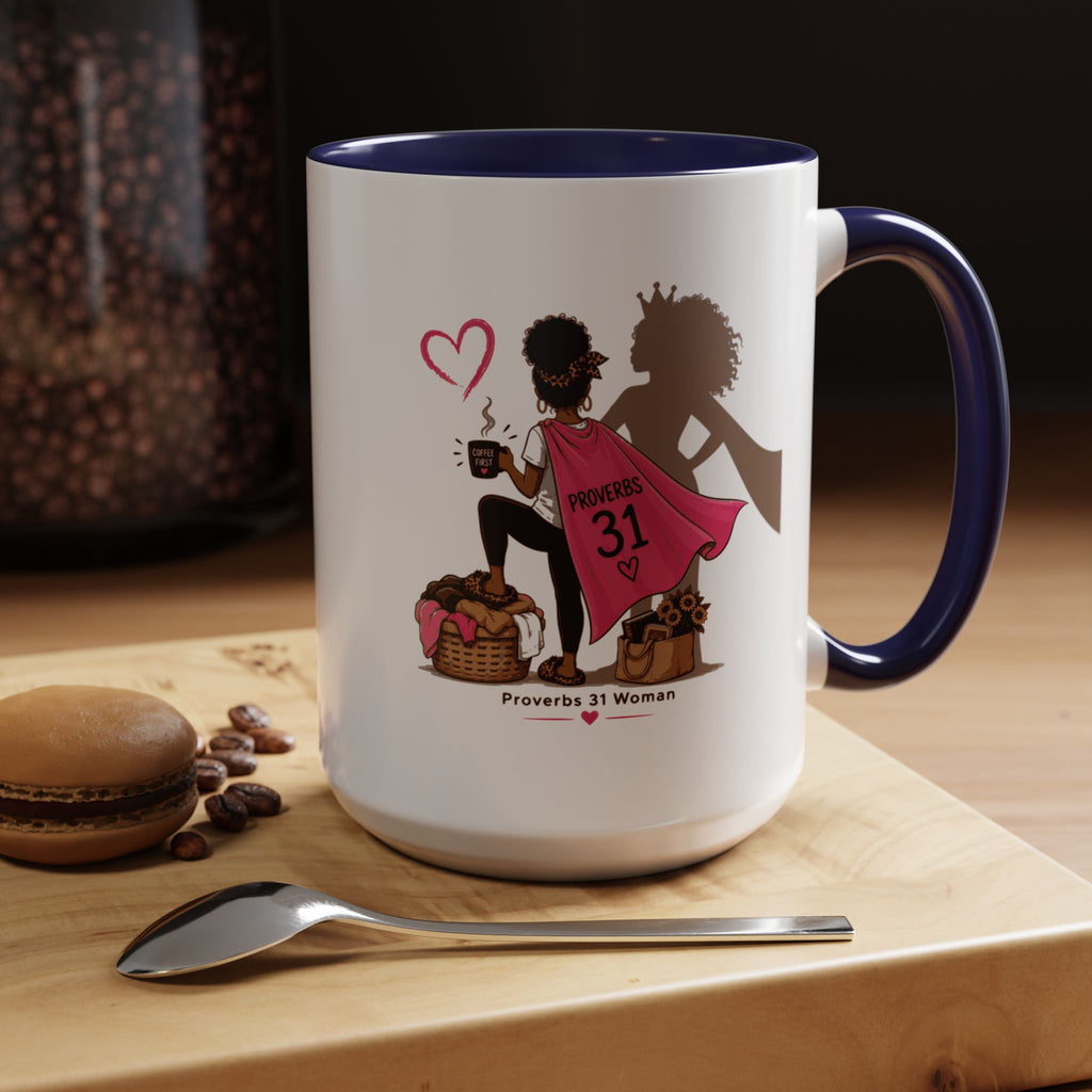 Proverbs 31 Woman Coffee Mug – Inspirational Accent Mug and Gift - Black (11/15oz)