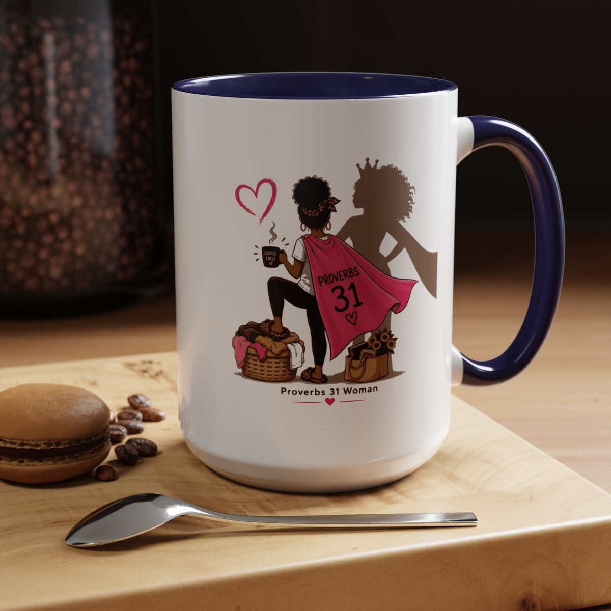 Proverbs 31 Woman Coffee Mug – Inspirational Accent Mug and Gift - Black (11/15oz)
