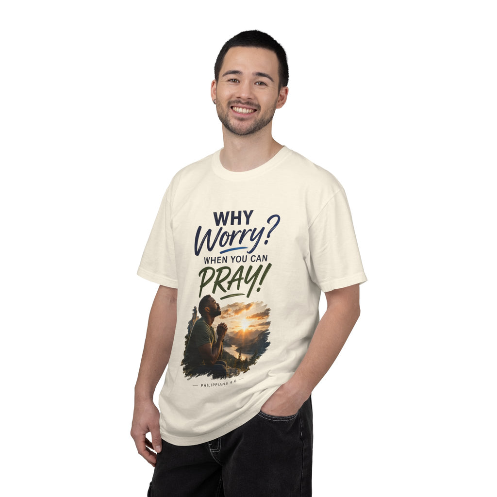 Why Worry - Pray - Men's Tee — Black Man