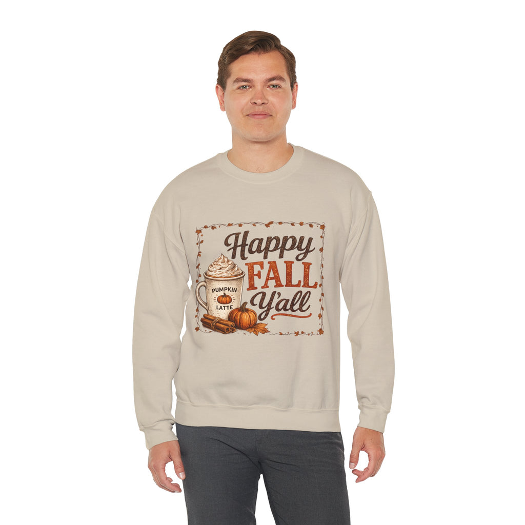 Happy Fall Y’all Crewneck Sweatshirt — Autumn Pullover