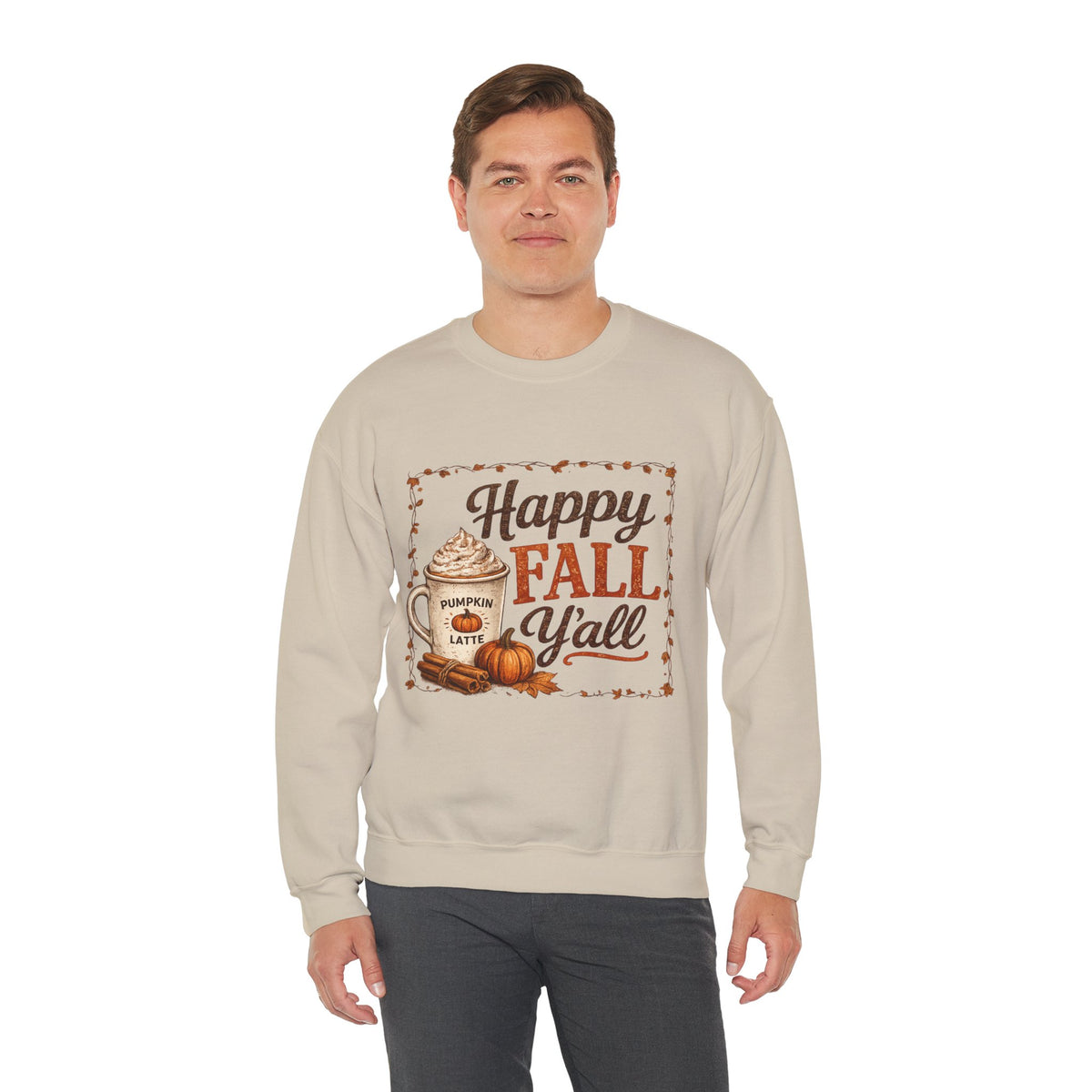 Happy Fall Y’all Crewneck Sweatshirt — Autumn Pullover
