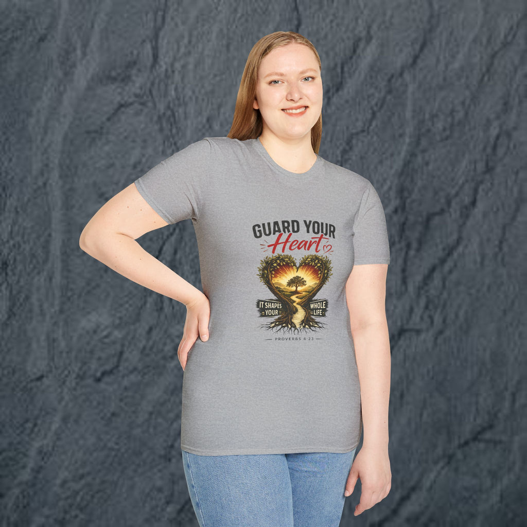 Guard Your Heart T-Shirt — Inspirational Heart & Tree Design