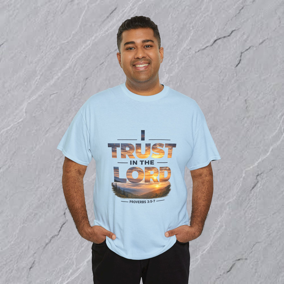 I Trust In The Lord - Mountains T‑Shirt — Proverbs 3:5 Christian Tee