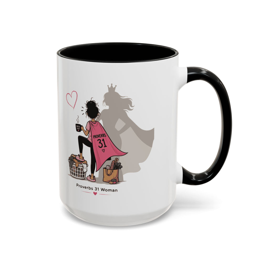 Proverbs 31 Woman Coffee Mug – Inspirational Accent Mug and Gift - Brunette (11/15oz)