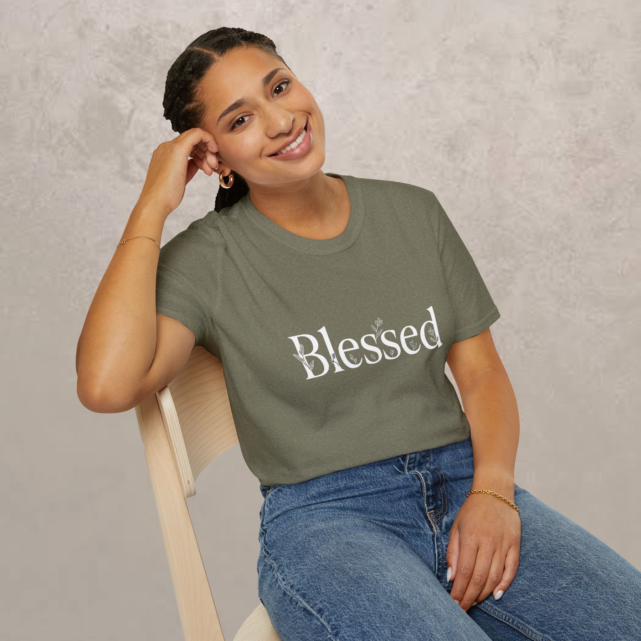 Blessed Floral Logo  Women's T-Shirt