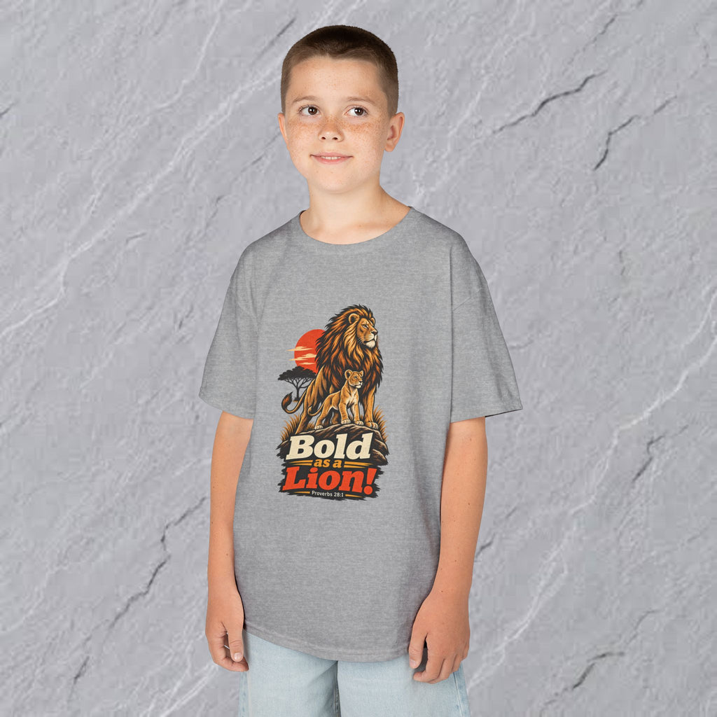 Kids  - Bold as a Lion Graphic Tee - Proverbs 28:1