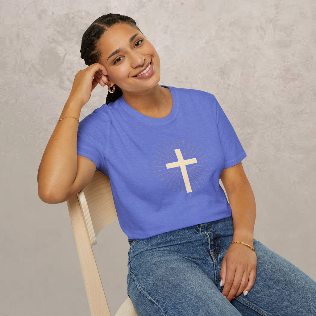 Radiant Gold Cross T-Shirt