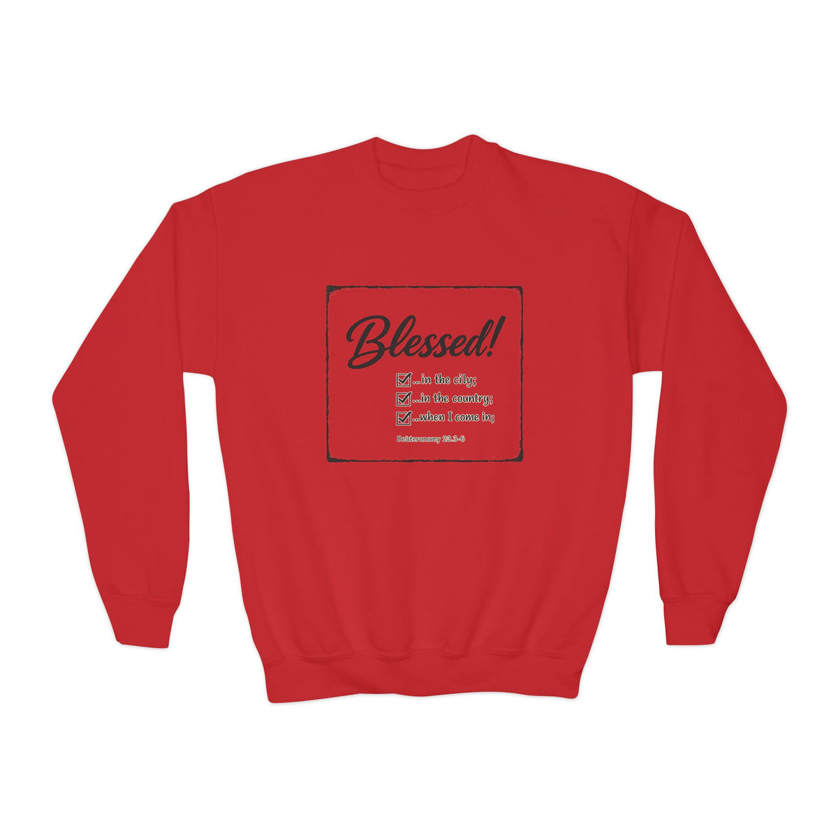 Youth - Blessed! -Deuteronomy 28:3-6 Sweatshirt